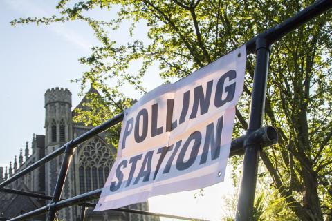 Polling Station sign 