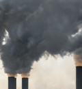 Power plant smoke stack